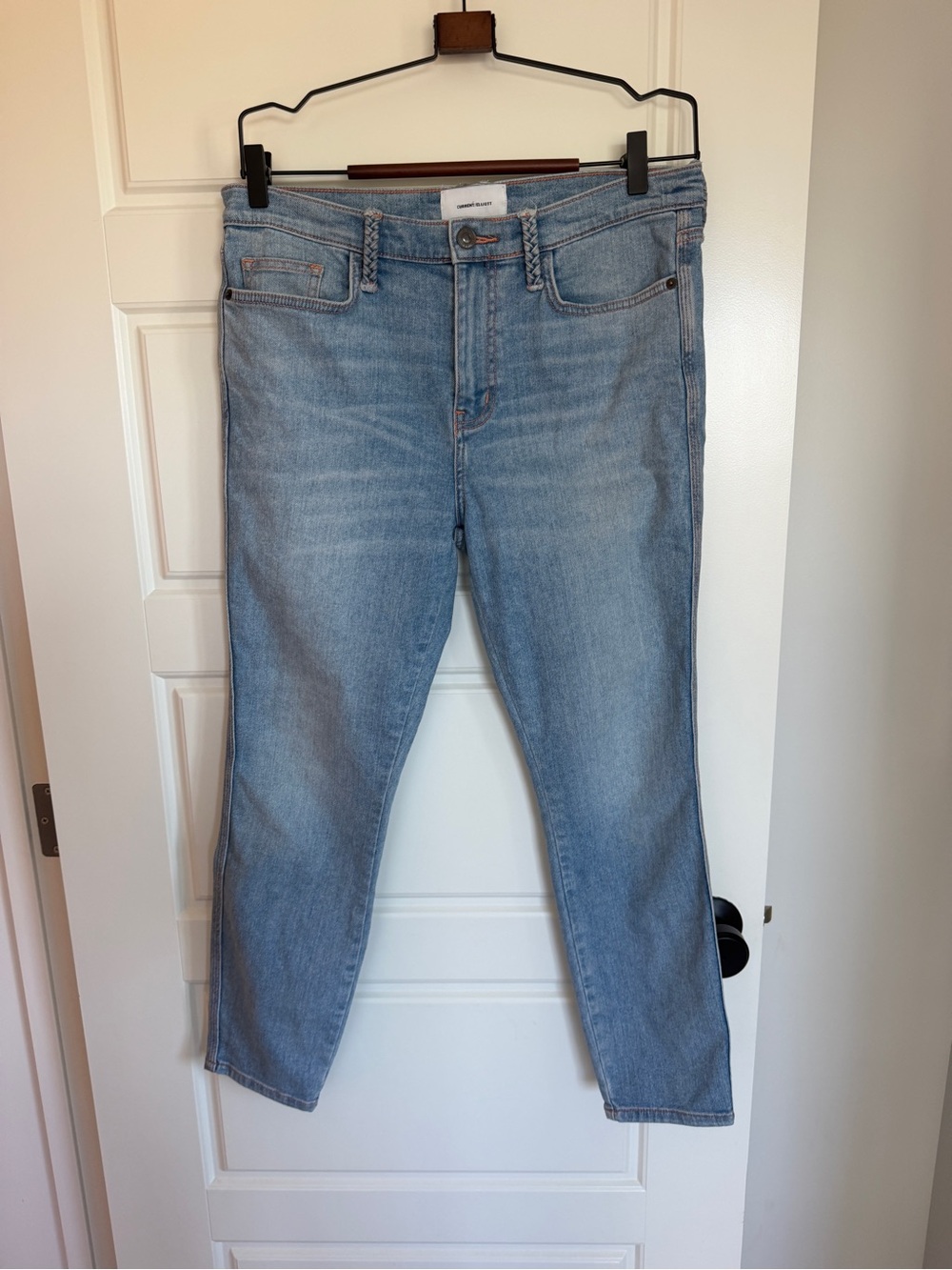 Anthropologie Current Elliot Light Blue Slim-Leg Jeans